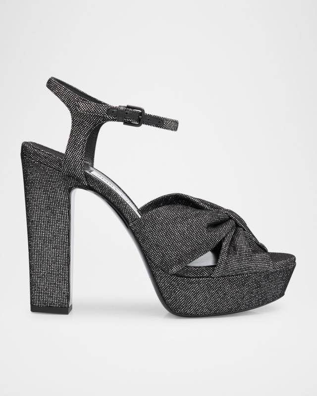 Heloise Glitter Knot Platform Sandals